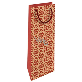Nekupto Gift bag for bottle 15 x 40 cm Red folklore