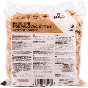 Solo natural wood wool fire starters rolls, 16 fire starters