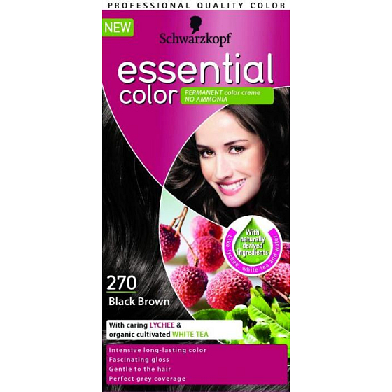 Schwarzkopf Essential Color long-lasting hair color 270 Black-brown