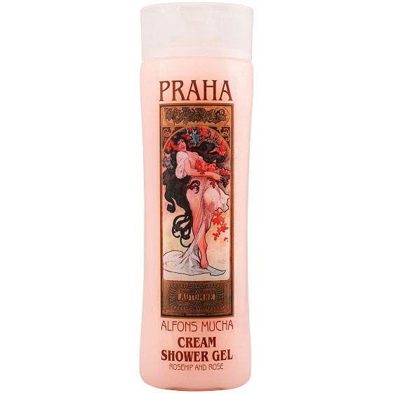 Bohemia Gifts Alfons Mucha Rose hips and rose flowers shower gel 200 ml