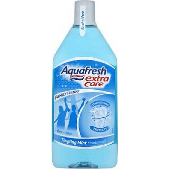 Aquafresh Extra Care Tingling Mint Mouthwash 500 ml