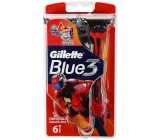 Gillette Blue 3 Special Edition razors red 3 blades for men 6 pieces