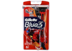 Gillette Blue 3 Special Edition razors red 3 blades for men 6 pieces