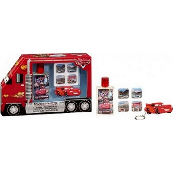 Disney Cars McQueen eau de toilette 50 ml + key ring + 3D stickers, cosmetic set for children