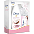 Dove Coconut milk and jasmine flowers shower gel 250 ml + toilet soap 100 g + washcloth, cosmetic set