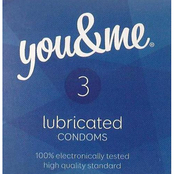 You & Me Lubricated transparent lubricated condom 3 pieces