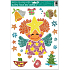Window foil without glue cheerful pictures from the lines of an angel with a yellow star 42 x 30 cm