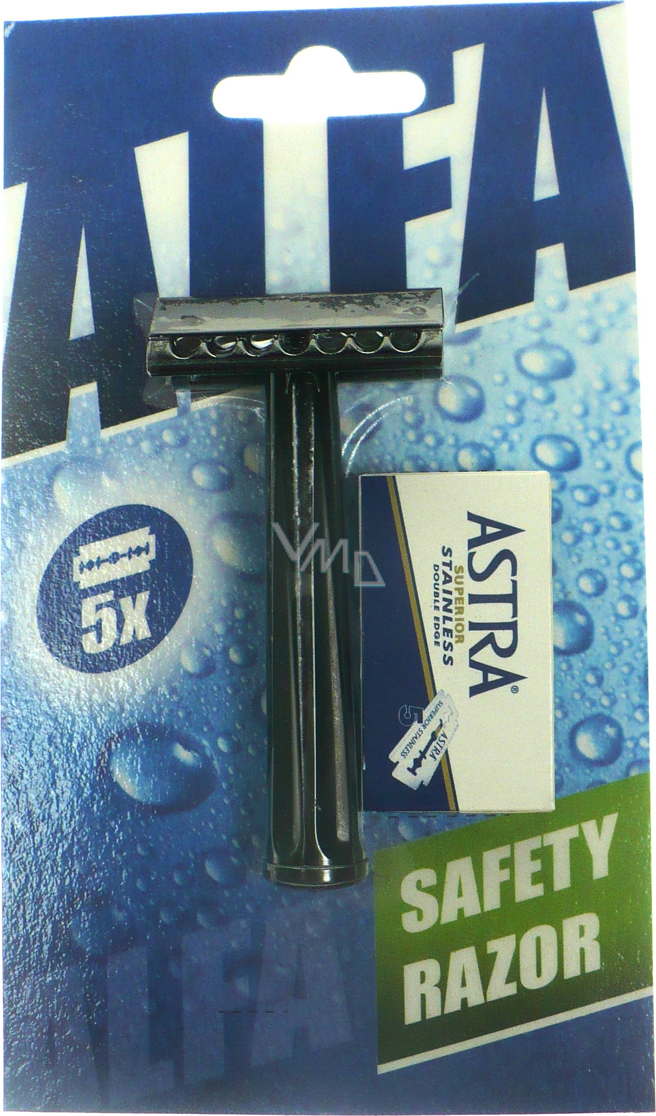 Alfa Classic doublesided razor + Astra razor blades 5 pieces VMD