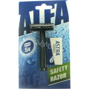 Alfa Classic double-sided razor + Astra razor blades 5 pieces