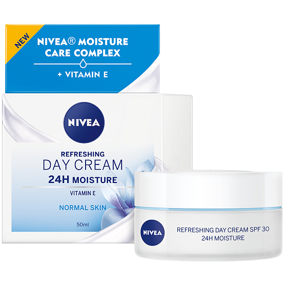 Nivea 24h Moisture emollient refreshing day cream for normal to combination skin 50 ml
