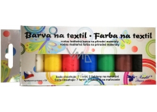 Kreativ Color Colors for textiles - light material, pearl set of 7 colors 20 g + 2 stencils 6.5 x 2 cm