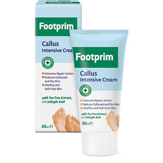 Footprim intensive bruise cream with tea tree extract and containing 2% salicylic acid 50ml