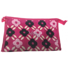 Etue Square pink with black and pink flowers 21 x 14 x 6 cm 70190