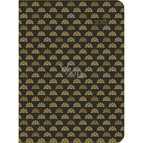 Albi Diary 2018 week Gold floral wallpaper 12.5 cm x 17 cm x 1.1 cm
