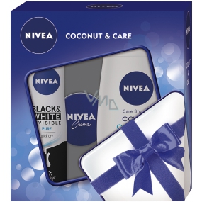 Nivea Black & White Pure antiperspirant spray for women 150 ml + Coconut & Care shower gel 250 ml + Nivea Creme cream 30 ml, cosmetic set