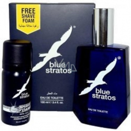 siguranță chiriaş frică  Blue Stratos eau de toilette 100 ml + shaving foam 45 ml, cosmetic set for  men - VMD parfumerie - drogerie