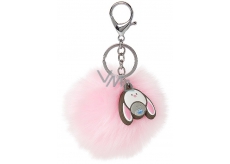 Dinky Bear Keyring Pom Pom pink 7 cm