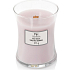 WoodWick Wild Violet - Wild violet scented candle with wooden wick and lid glass medium 275 g