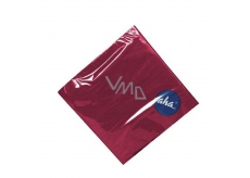 Aha paper napkins monochrome burgundy saturated 33 x 33 cm, 3-ply 20 pieces