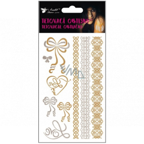 Tattoo decals gold and silver 15 x 9 cm 1148