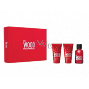 Dsquared2 Red Wood eau de toilette 50 ml + body lotion 50 ml + shower gel 50 ml, gift set