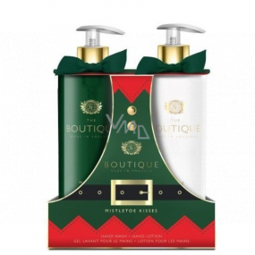 Grace Cole Mistletoe - Mistletoe liquid soap dispenser 500 ml + hand milk dispenser 500 ml, cosmetic hand care set
