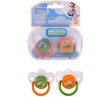 First Steps Daytime Orthodontic Pacifier in Green-Orange Box, 2 Pieces
