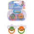First Steps Daytime Orthodontic Pacifier in Green-Orange Box, 2 Pieces