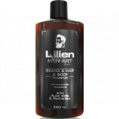 Lilien Men-Art Beard & Hair & Body Shampoo Black shampoo for beard, hair and body with Aloe Vera and Panthenol 250 ml