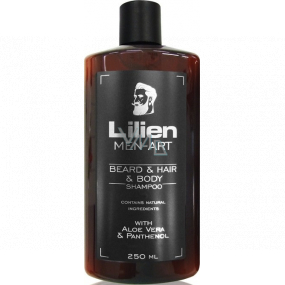 Lilien Men-Art Beard & Hair & Body Shampoo Black with Aloe Vera and Panthenol 250 ml