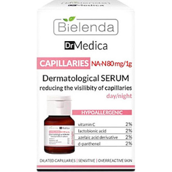 Bielenda Dr. Medica Capillaries dermatological facial serum for reddened skin day/night 30 ml