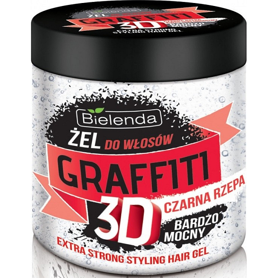 Bielenda Graffiti 3D Extra Strong Black Turnip Hair Gel 250 g