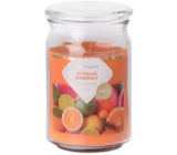 Emocio Citrus Energy - Citrus energy scented glass candle with glass lid 93 x 142 mm