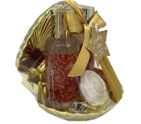 Salsa Collection Sparkling Stars body lotion 50 ml + shower gel 100 ml + soap 30 g, cosmetic set in golden conch