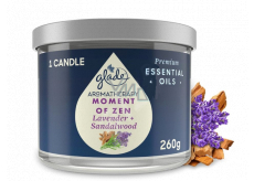 Glade Aromatherapy Moment of Zen Lavender + Sandalwood scented large candle in glass, burning time 60 h 260 g