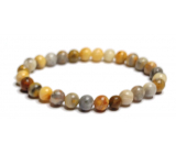 Agate crazy bracelet elastic natural stone, ball 6 mm / 16-17 cm, brings success to life