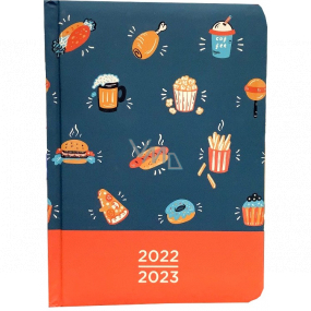 Albi Weekly diary 18 months 2022 - 2023 Fast Food 12,5 cm x 17 cm x 1,3 cm
