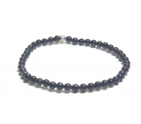 Goldstone blue Avanturine bracelet elastic, ball 4 mm / 16 - 17 cm, ambition stone