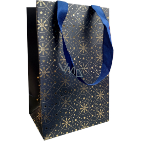 Nekupto Gift paper bag with embossing 17,5 x 11 x 8 cm Christmas golden flakes