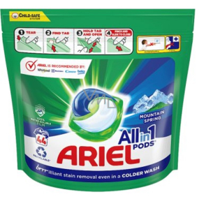 Ariel All in 1 Pods Mountain Spring gel capsules for washing white and light-coloured laundry 44 pieces