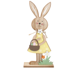 Rabbit in yellow dress on the stand 31 cm