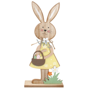 Rabbit in yellow dress on the stand 31 cm