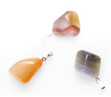 Agate natur Troml pendant natural stone, 2,2 - 3 cm, 1 piece