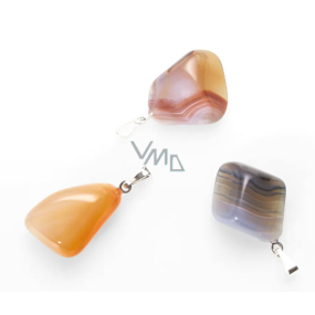 Agate natur Troml pendant natural stone, 2,2 - 3 cm, 1 piece