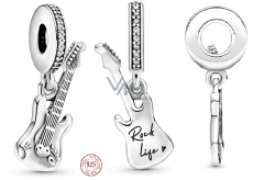 Charm Sterling Silver 925 Electric Guitar Pendant Bracelet Interests