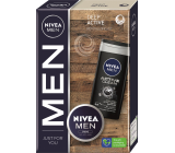 Nivea Men Deep Active Creme cream 75 ml + Active Clean shower gel 250 ml, cosmetic set for men