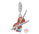 Charm Sterling silver 925 Violin, pendant on bracelet interests