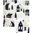 Nekupto Christmas gift wrapping paper 70 x 1000 cm Light blue-grey, houses, trees