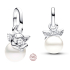 Charm Sterling silver 925 Angel on a cloud - Mini medallion, bracelet pendant symbol