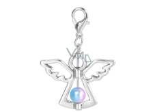 Guardian angel pendant with coloured bead 29 x 37 mm